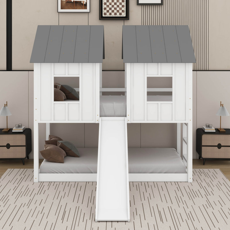 Twin Over Twin Bunk Bed With Slide