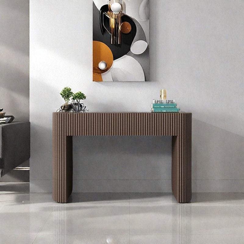 Console moderne minimaliste, Brun, H 35,43 po x l 47,24 po x P 15,75 po