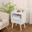 Rattan Nightstand, Boho Side Table With Drawer Open Shelf, Cane Accent Bedside End Table With Solid Wood Legs For Bedroom, Dorm And Small Spaces-1351055846-1351264197