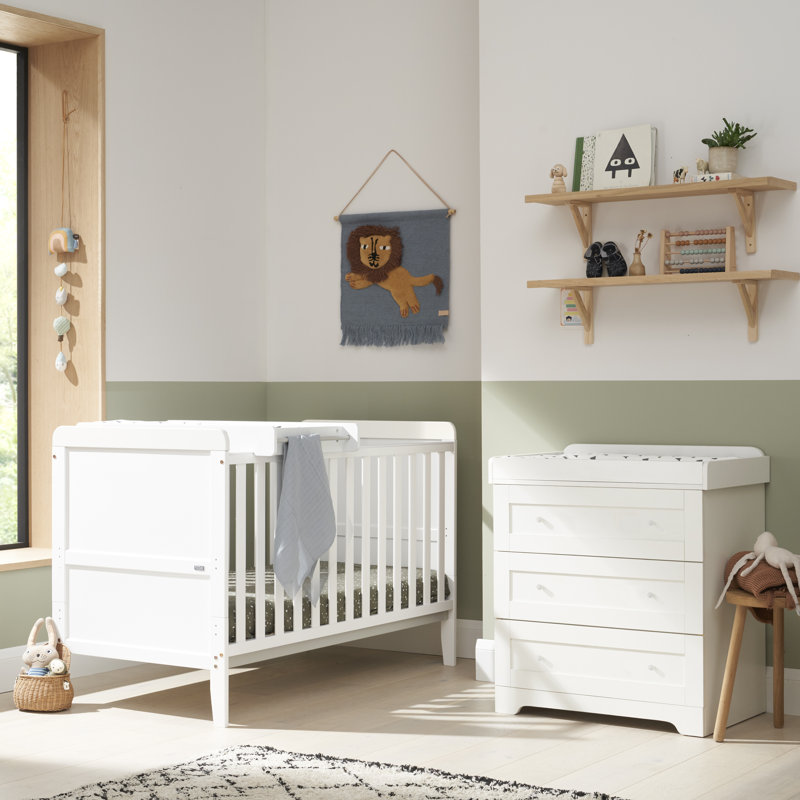 Rio Cot Bed 3-Piece Nursery Furniture Set, White