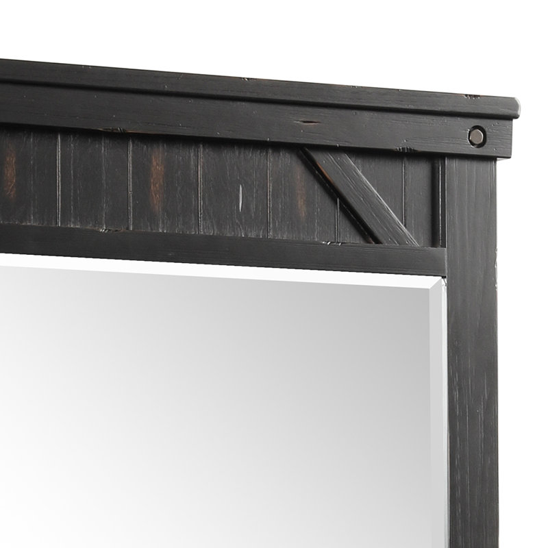 Miroir de commode Baguena étudier, Noir, noir, noir, noir
