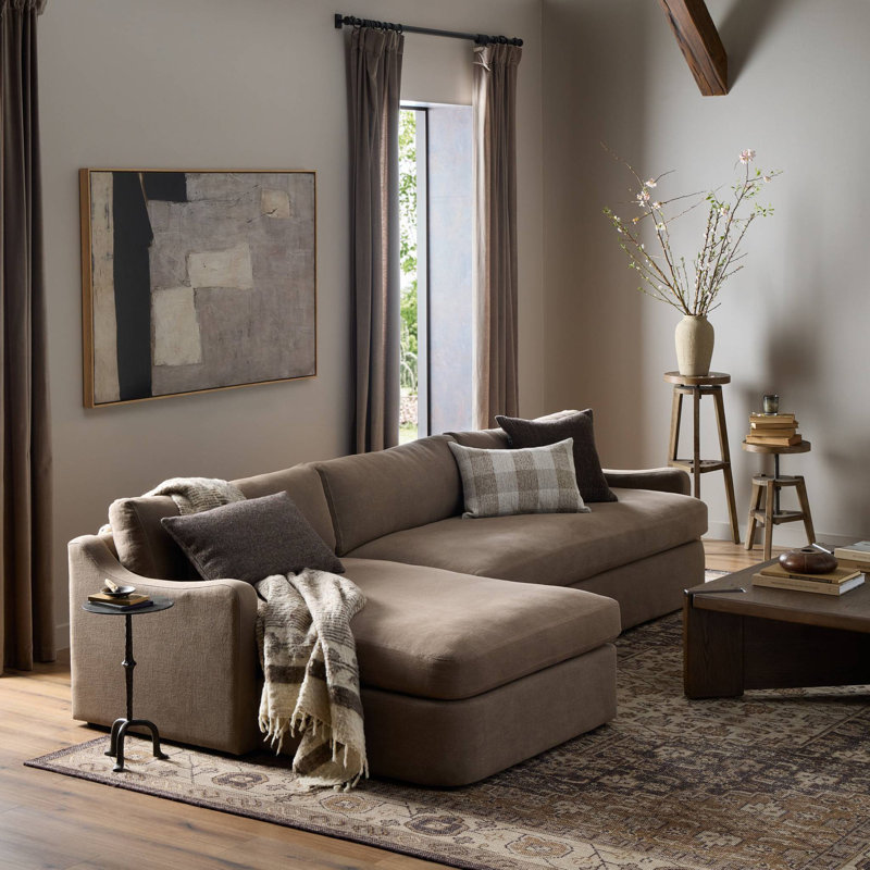 Aurelia 2-Piece Sectional, Left Hand Facing, Boatway Coffee Linen