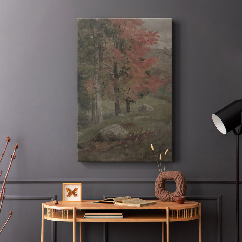 Paysage rétro Cxxix - galerie enveloppée de cavas, H 27 po x l 18 po
