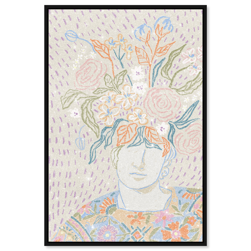 Flourishing Print by Oliver Gal, 31"H x 21"W, Black Floater Frame