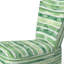 Chaise rembourrée rayée - vert et blanc-2044573122