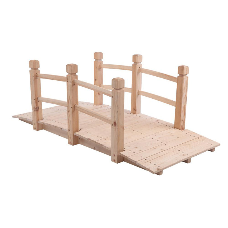 Wood Garden Bridge Garden Sign, Beige