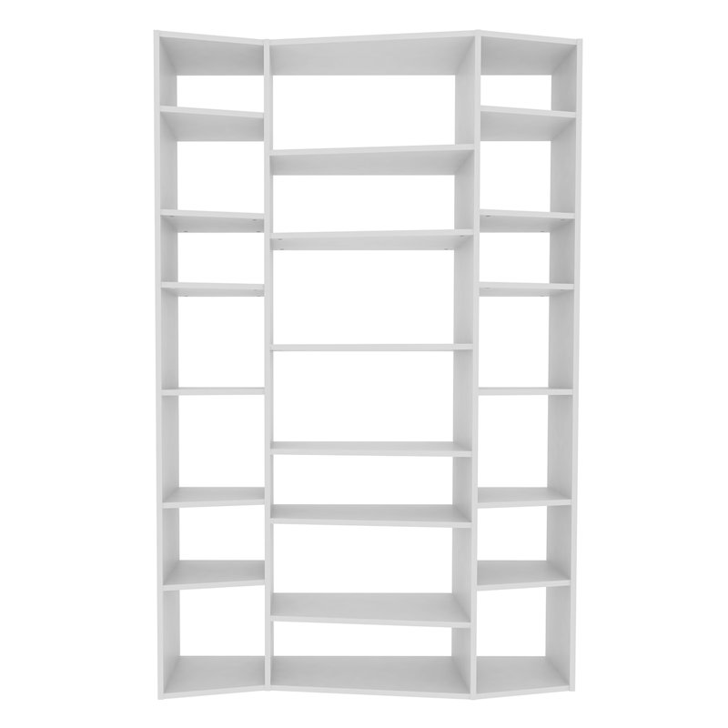 Valsa Geometric Bookcase, Matte White