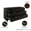 Commode 55 "Granville en noir (6 tiroirs)-863999578