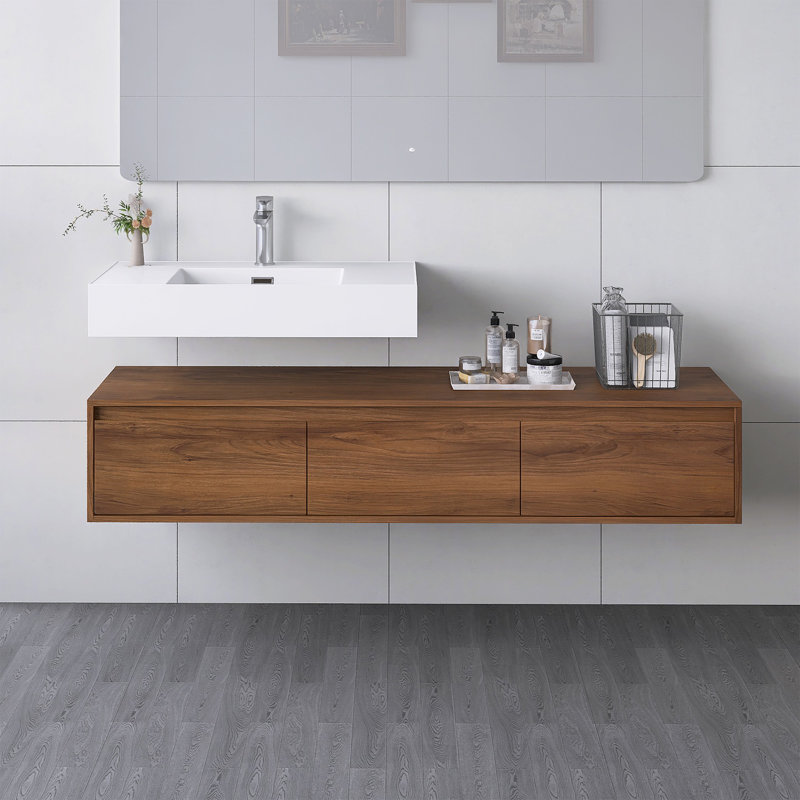 Meuble-lavabo mural 60 po avec résine