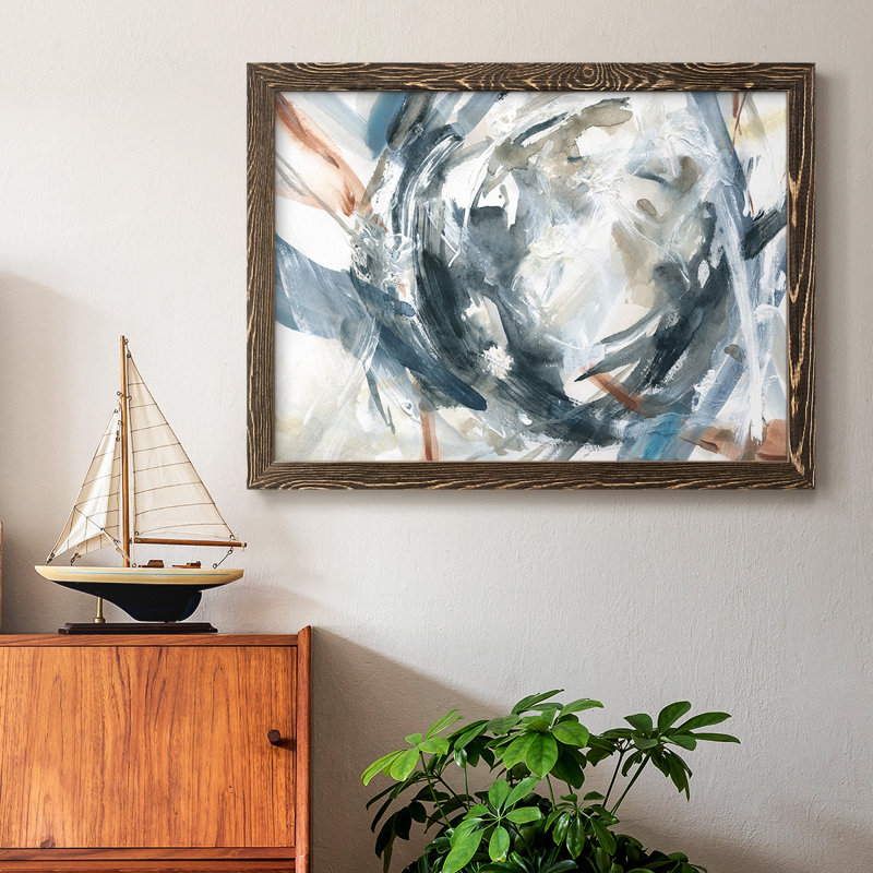 Tableau hypnotique - Toile tendue avec châssis rustique_46632, Noyer, H 18 po x l 26 po x P 1,5 po