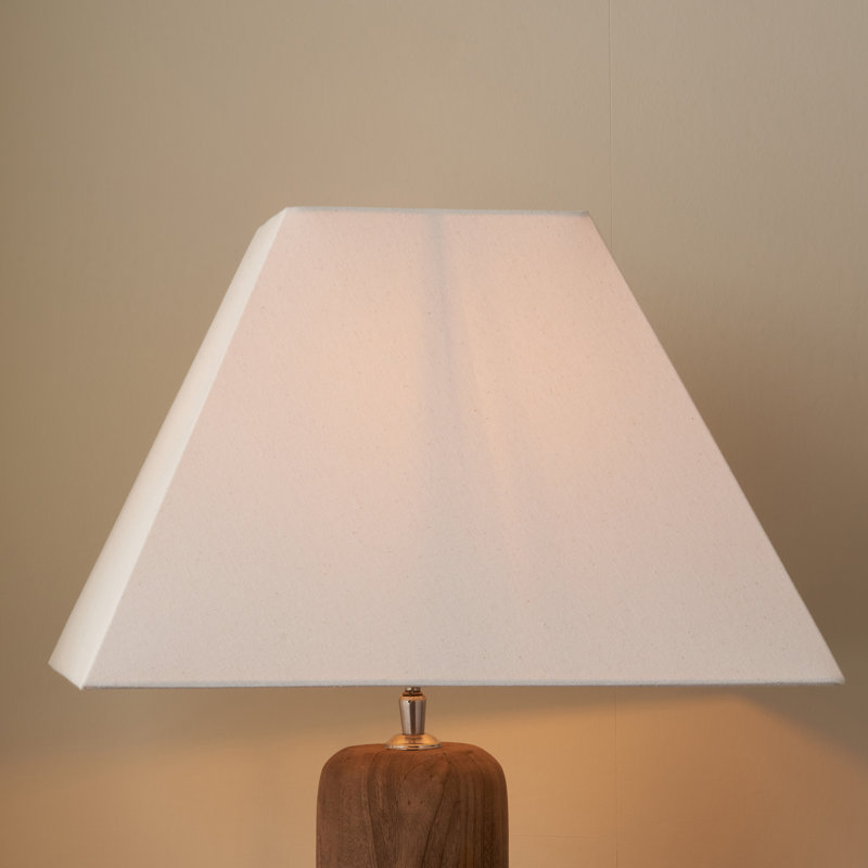 Lorentzen Cotton Tapered Square Lamp Shade, 29.5cm H x 40cm W x 40cm D, Cream Calico