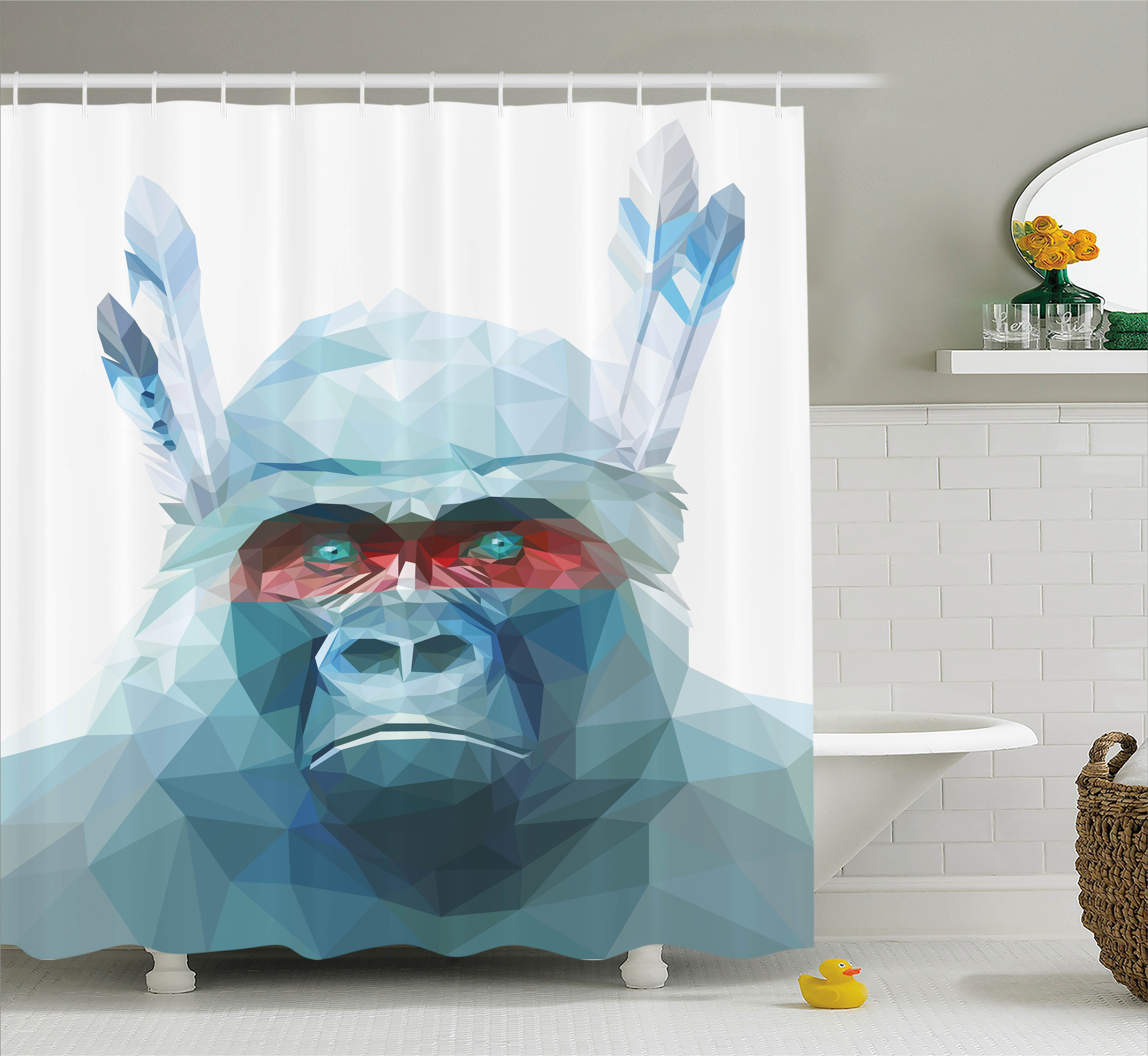 Monkey shower deals curtain