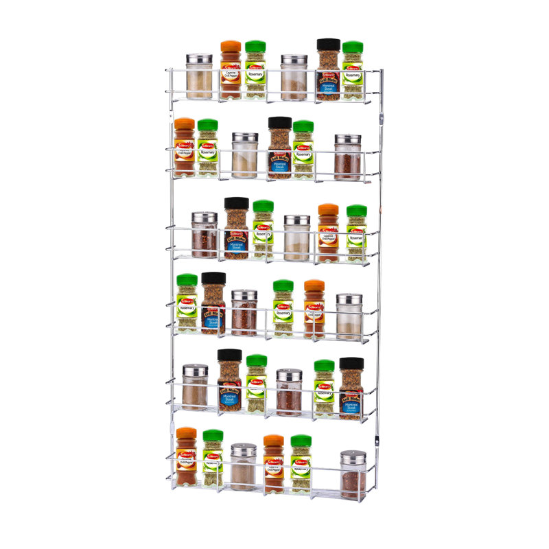 Buckingham Spice Rack Wall Mounted Kitchen Cupboard Storage Organiser , 6 Tier, 79.5 cm