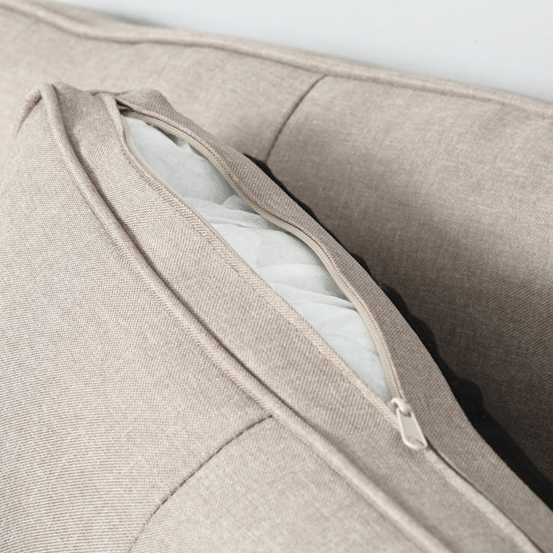 Canapé à accoudoirs carrés 79,5 po, Beige
