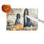 Afghan Hound Fall Kitchen Pumpkins Glass Cutting Board Large