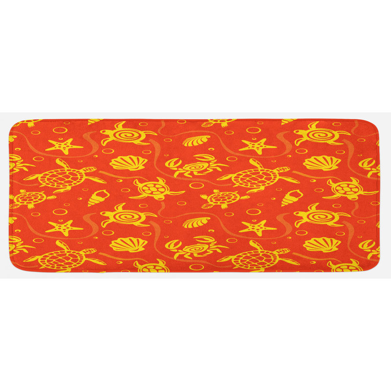 Coastal Polyester Kitchen Mat