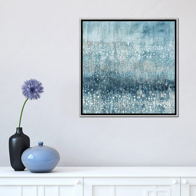 " Rain Abstract IV Blue Silver " by Danhui Nai
