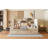 Twin Size Upholstered Daybed with Trundle, Storage Shelves,USB & Outlet-276208524