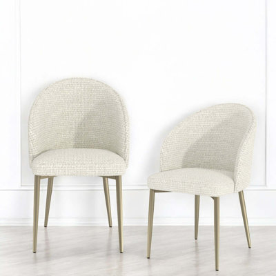 Chaise d'appoint en tissu, ensemble de 2