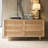 Solid Wood Rattan Storage Chest Of Drawers 53.54'' W 6 - Drawer Dresser