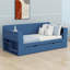 Lit de jour avec bureau amovible, tiroirs de rangement et table d'appoint hydraulique-270661917