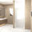 Shower Door  - Brushed Nickel Aluminum Frame Material, Half Frame,1/4"(6Mm) Tempered Glass Explosion Proof Film-124402386