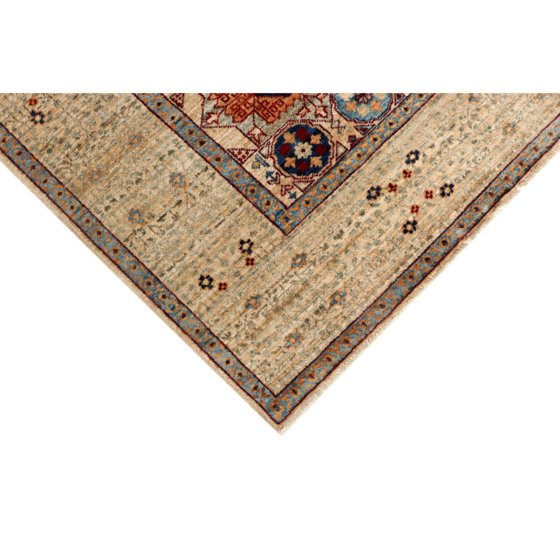 Handwoven High-Quality Light Blue/Red/Navy/Beige Area Rug