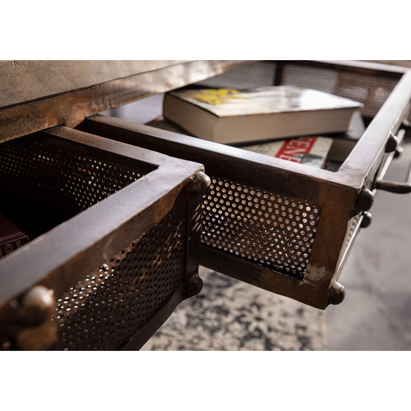 Heavy Industry Four Leg Coffee Table with Storage