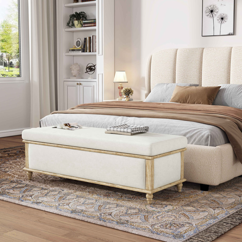 OTTOMAN DE RANGEMENT OSGOOD BLANC, Blanc