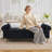 66" W Bedroom Storage Bench End of Bed King Size with Button-Tufted Seat,Roll Arms,Hidden Dual Pockets and Two pillows-1307746004