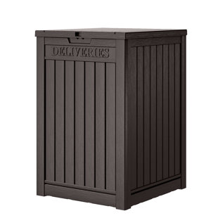 Package Delivery Box, Large Lockable Storage Box, Double-Wall Resin Outdoor Package Delivery And Waterproof Deck Box For Porch, Patios