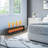 Duraflame Electric 51.5 " W Black Electric Fireplace with BTU 5200