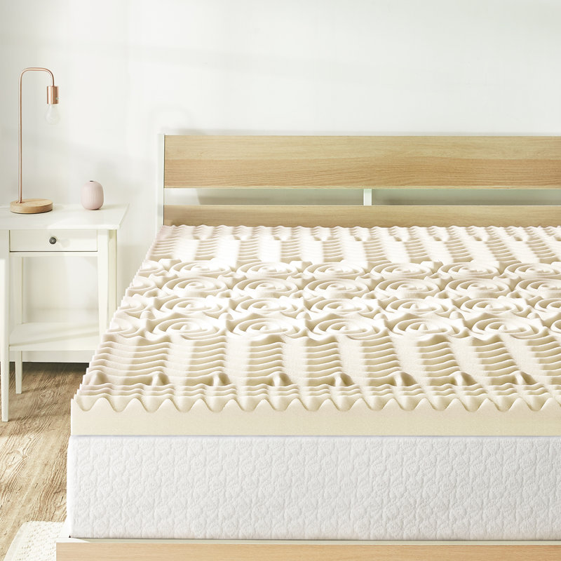 Ida 5-Zone Memory Foam Mattress Topper, 3", Lavender, Twin