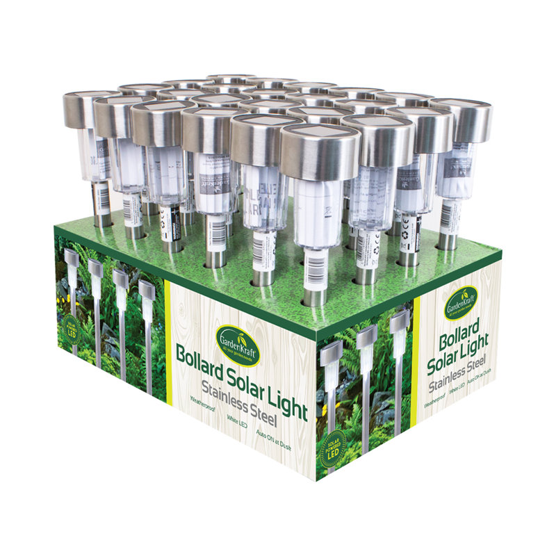 Stainless Steel Solar Powered Integrated LED Pathway Light