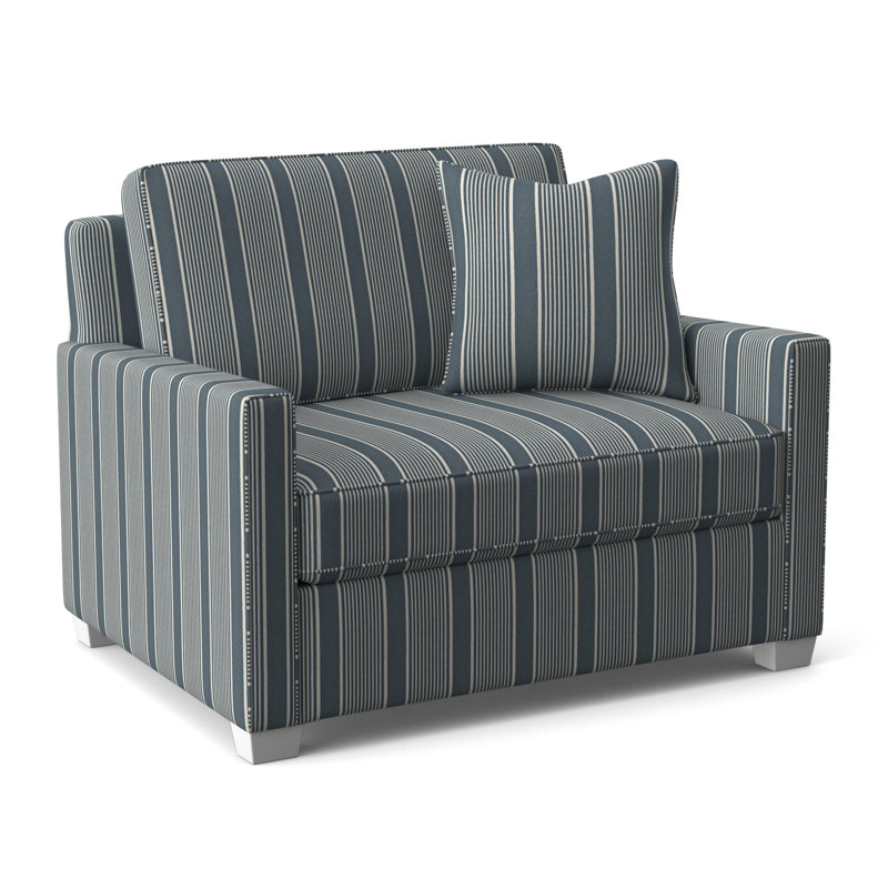 Nicklaus Sleeper Sofa, Frost White Finish, White Textured Performance; 0865-91, 5" Innerspring Mattress