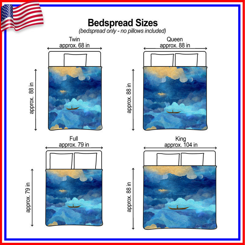 Couvre-lit matelassé Starry Night Sky , Double
