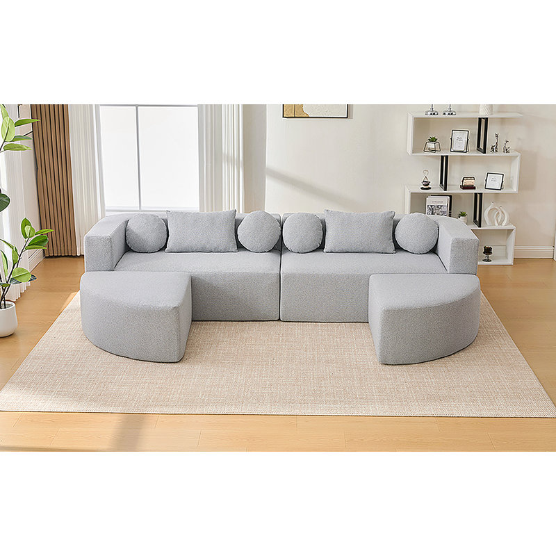 Canapé modulaire Boneless Couch, Boucle gris