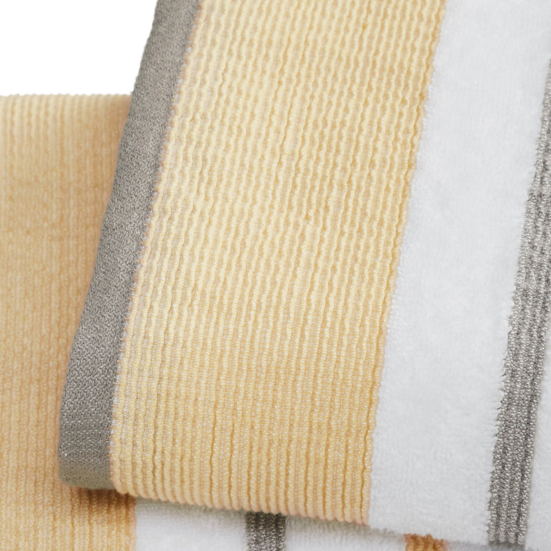 Deanthony Luxury Cotton Decorative, Gold/Grey, Bath Sheets - 2 Pack