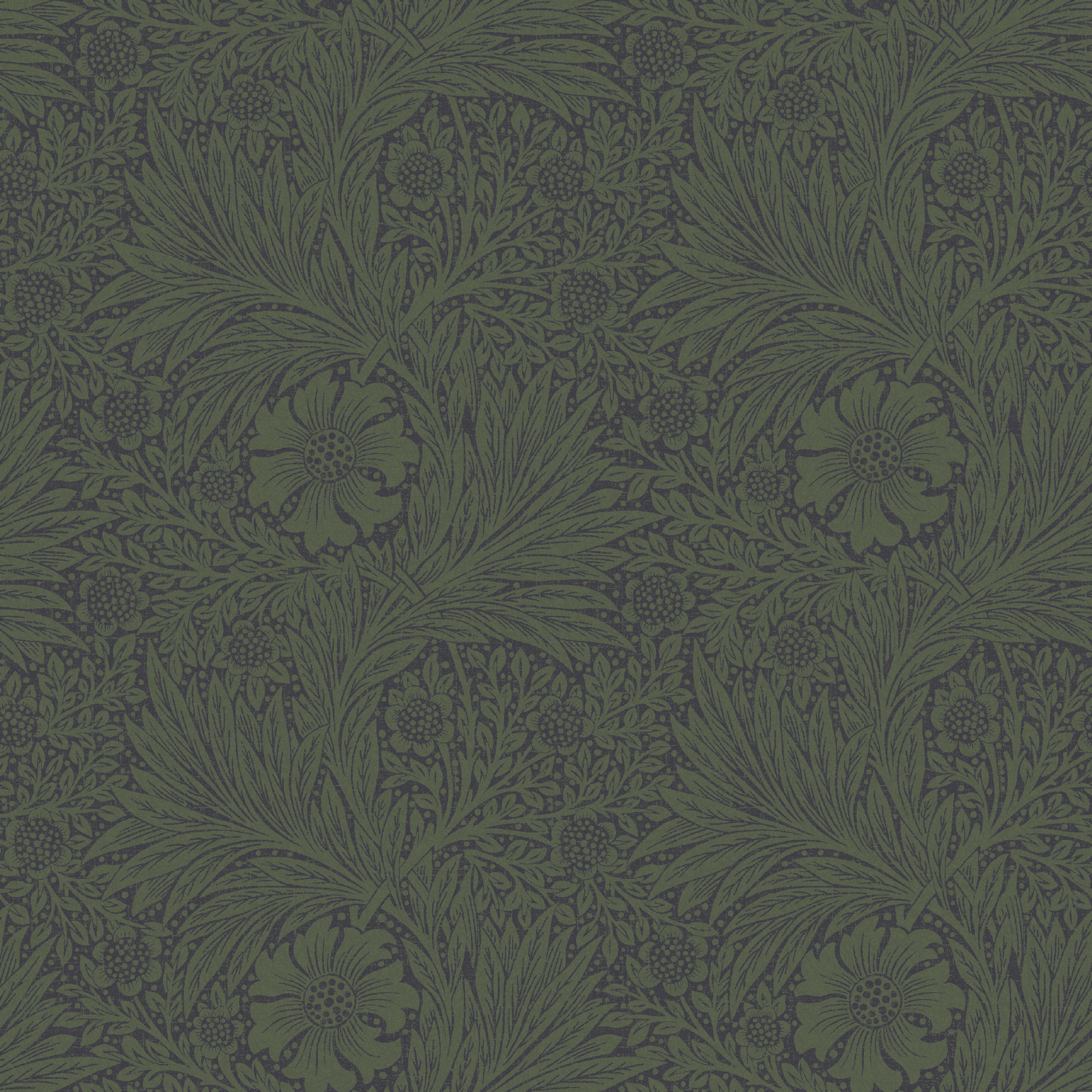 Floral Wallpaper, Green