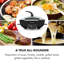 Klarstein Szechuan 22cm Electric Skillet with Glass Lid