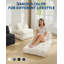 Canapé-lit convertible pliant avec matelas pliable, coussin, support pour le dos et poche latérale pour le salon et la chambre à coucher-1013217360