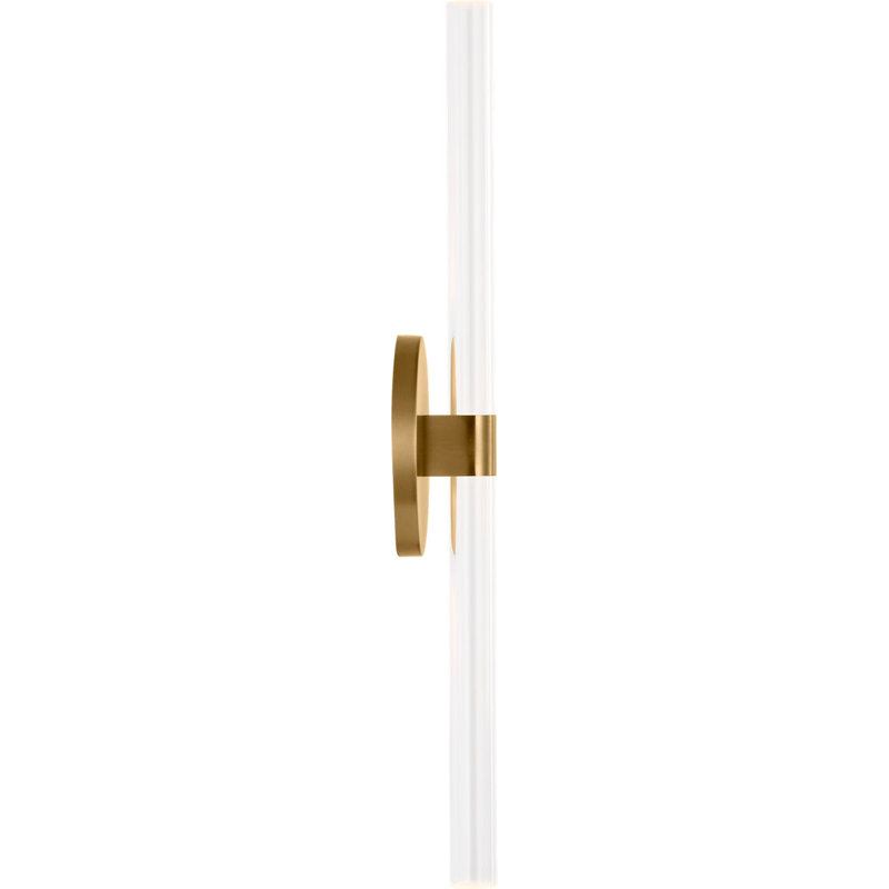 Silas Sconce, 1, Burnished Brass, 18" H x 4.5" W x 2" D