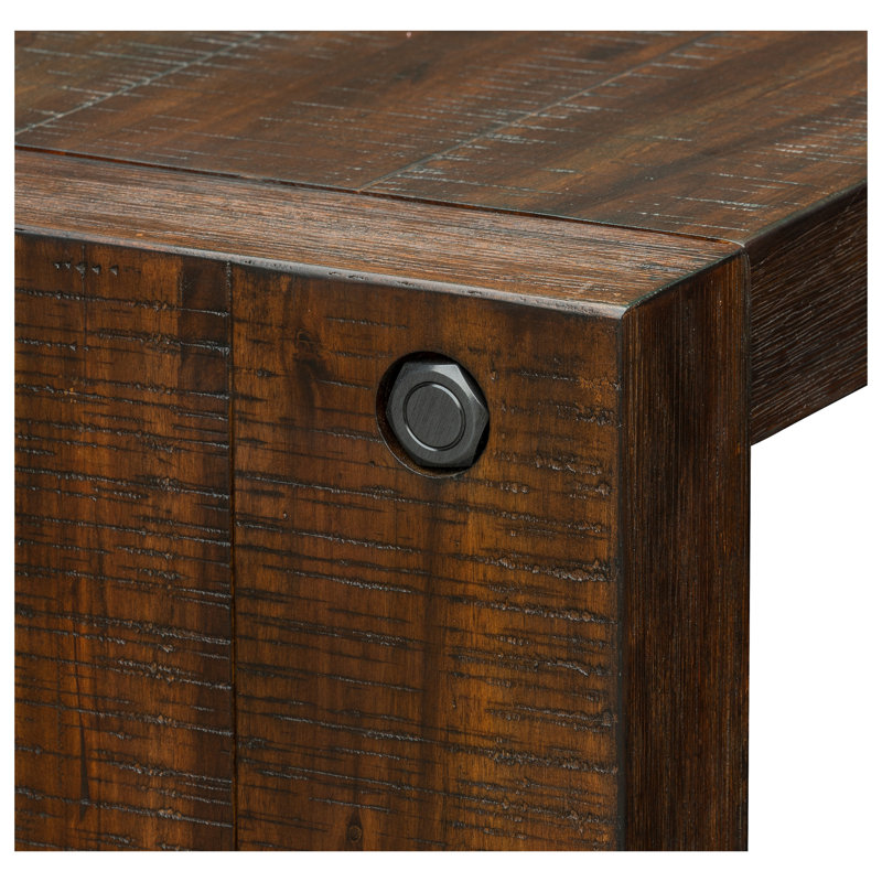Finnegan Brown 54"W U-Shaped Console Table, Walnut, 32" H x 54" W x 15" D