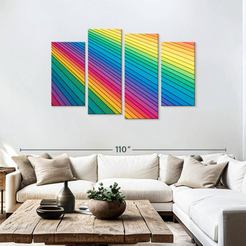 Kiahanna Rainbow Paper Stack, 48" H x 75" W