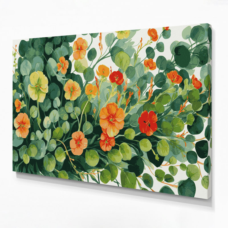 Art mural sur toile légumes vert capucine
