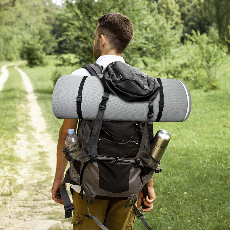 Matelas de camping en mousse à mémoire de forme - parfait pour les activités de plein air, les téléviseurs, les chambres d'amis et les dortoirs; Pliable, portable, avec housse à fermeture à glissière résistante à l'eau