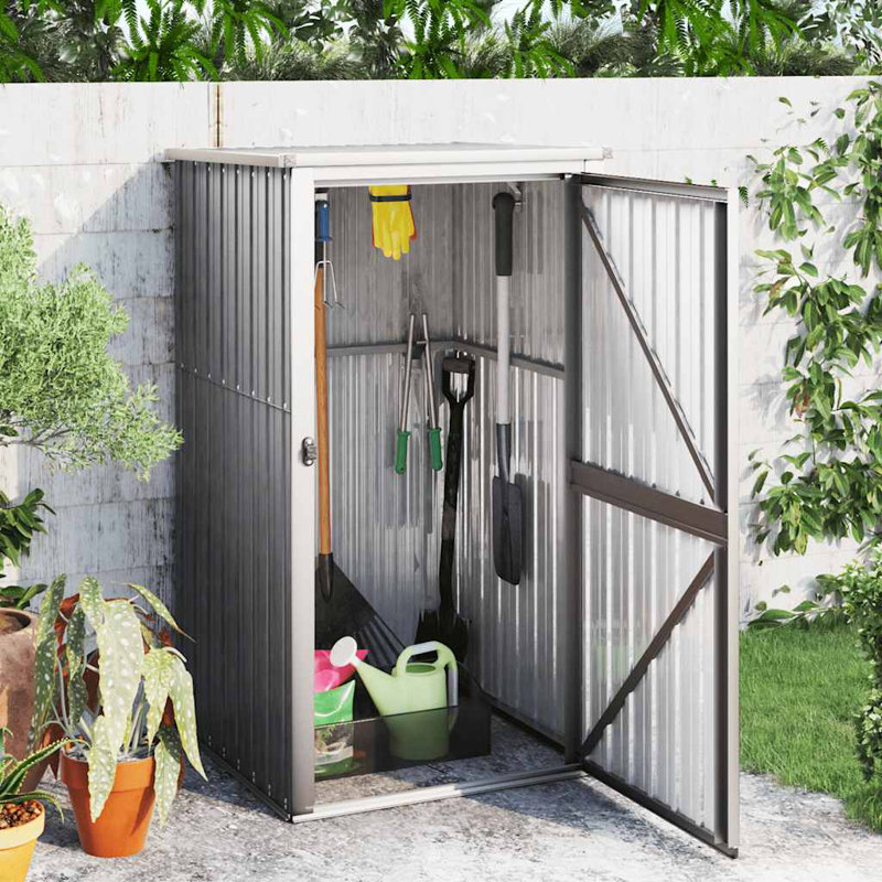 2.88 ft. W x 2.92 ft. D Steel Traditional Storage Shed, Gray