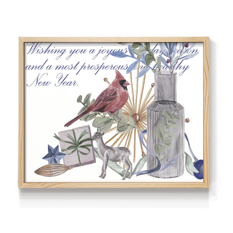Collection Warm Wishes, impression encadrée A, H 8 po x l 10 po, Naturel