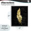 Plume sur cadre flottant noir, design par Kim Allen-447040873-447040872