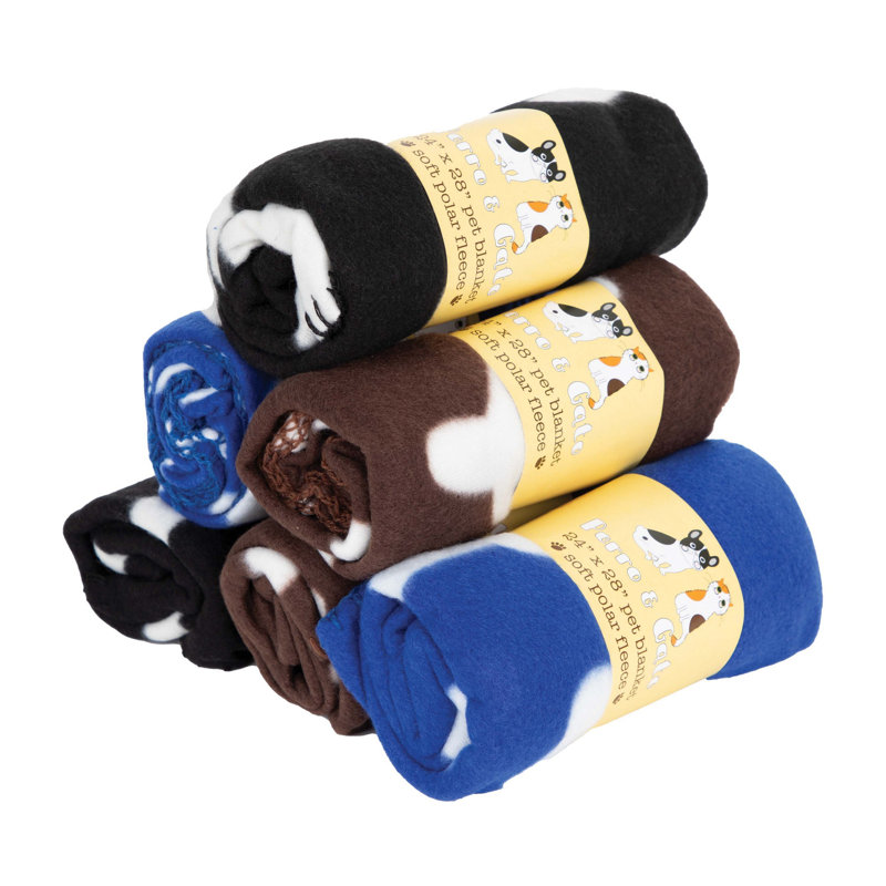 Soft Polar Fleece Pet Blanket Pack - 24x28